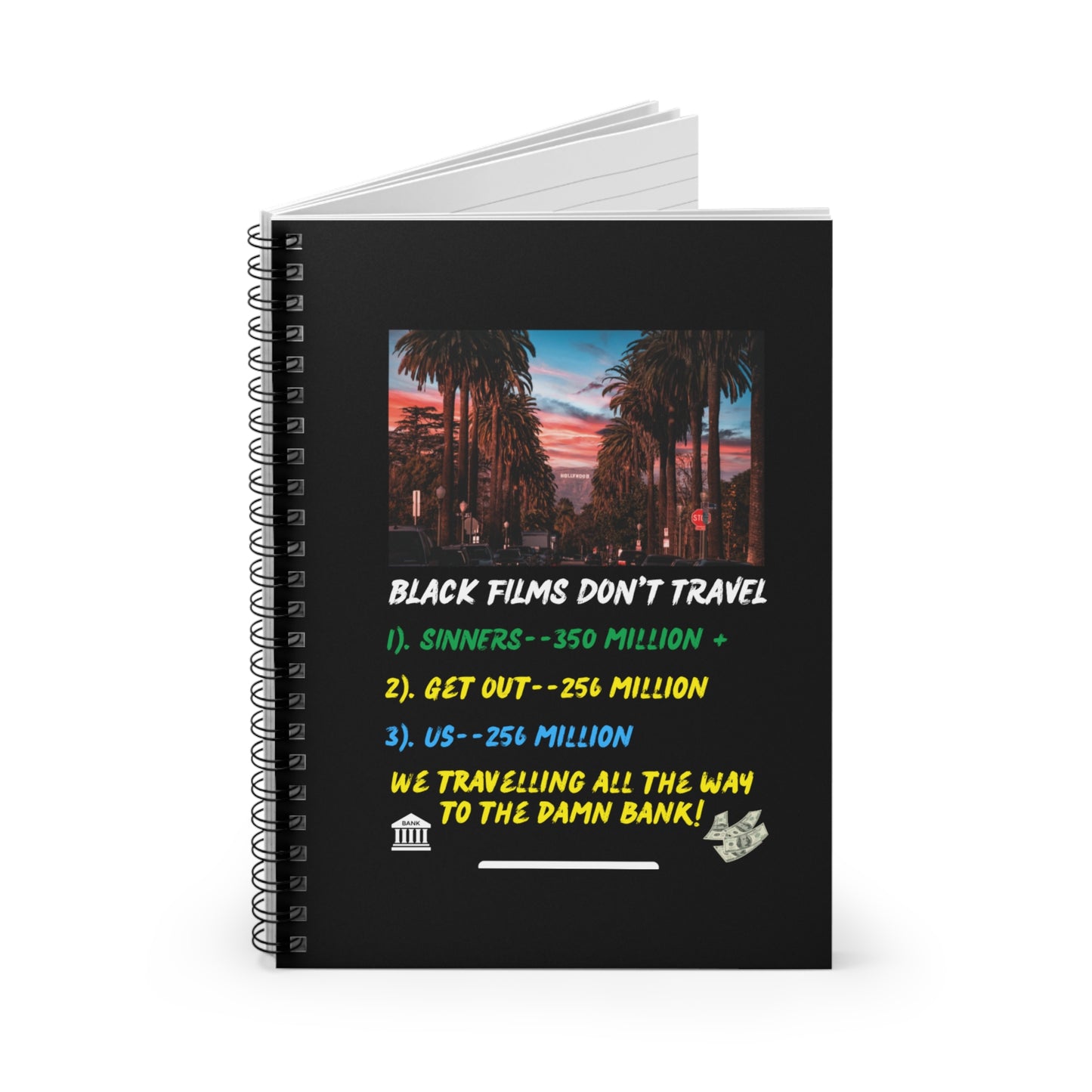 Spiral Notebook with Inspirational Quotes | Perfect for Note-Taking, Journaling, School Supplies, Gifts for Film Lovers