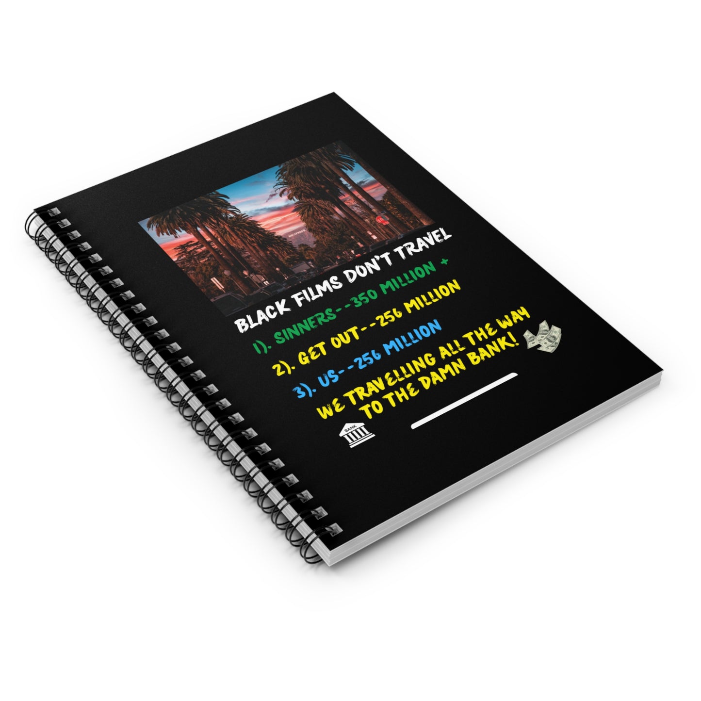 Spiral Notebook with Inspirational Quotes | Perfect for Note-Taking, Journaling, School Supplies, Gifts for Film Lovers