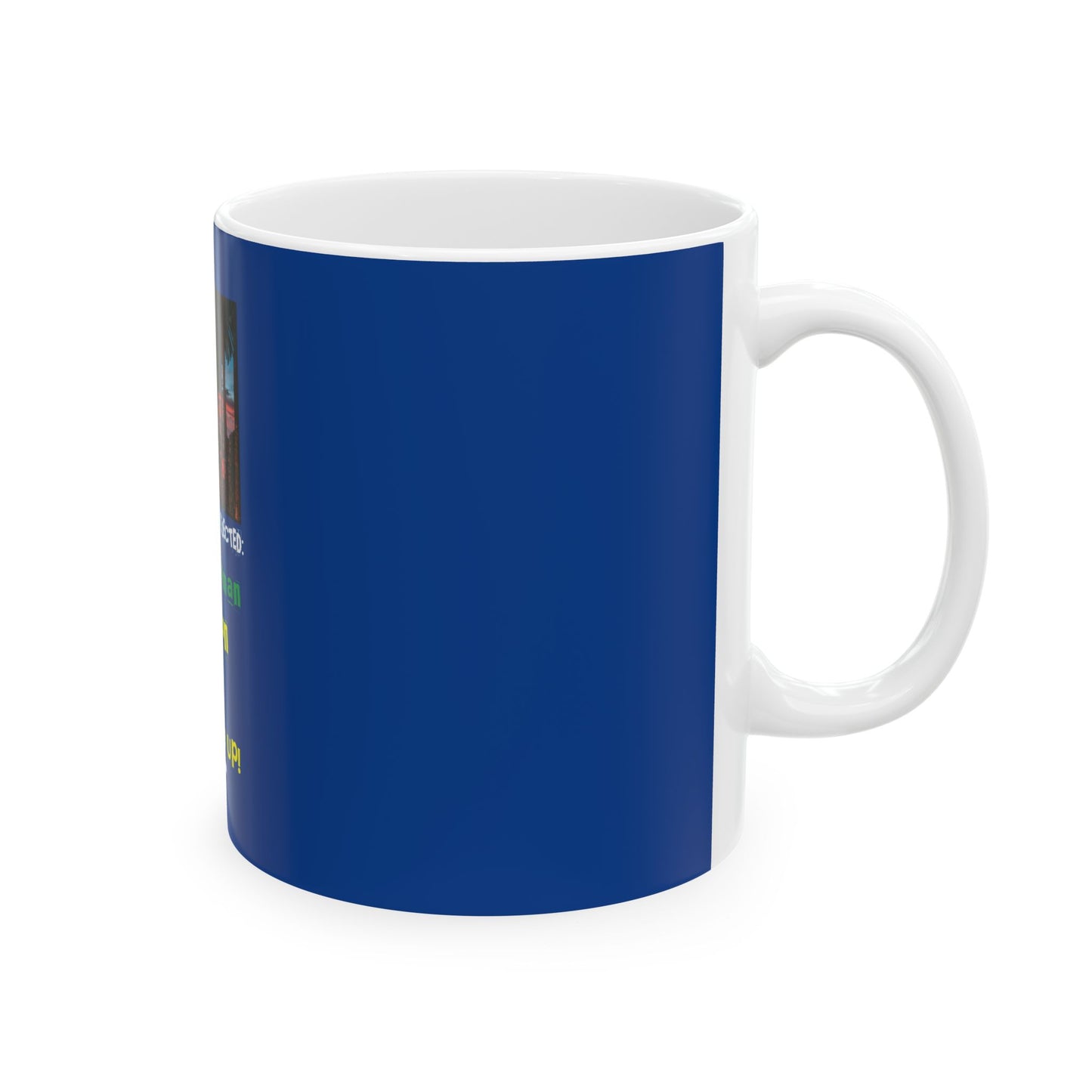 Motivational Ceramic Mug - Never Give Up! - Perfect for Movie Lovers