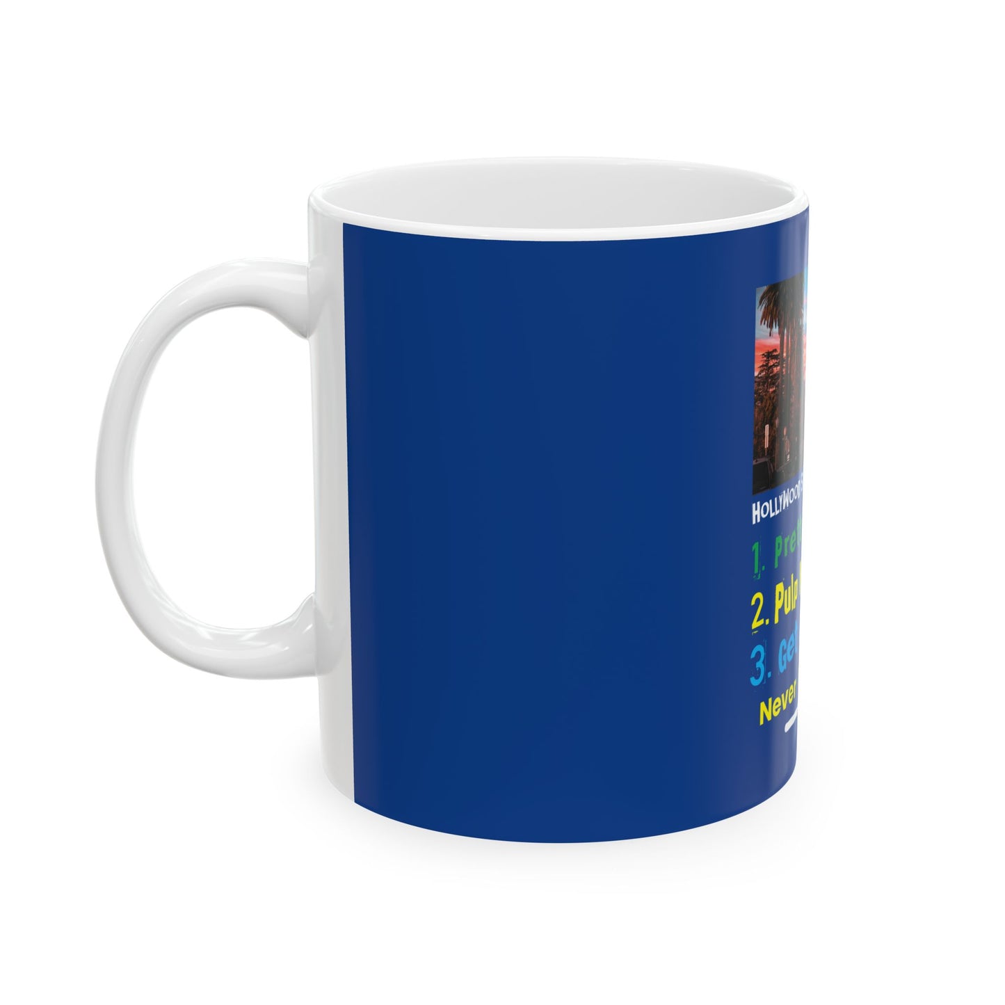 Motivational Ceramic Mug - Never Give Up! - Perfect for Movie Lovers